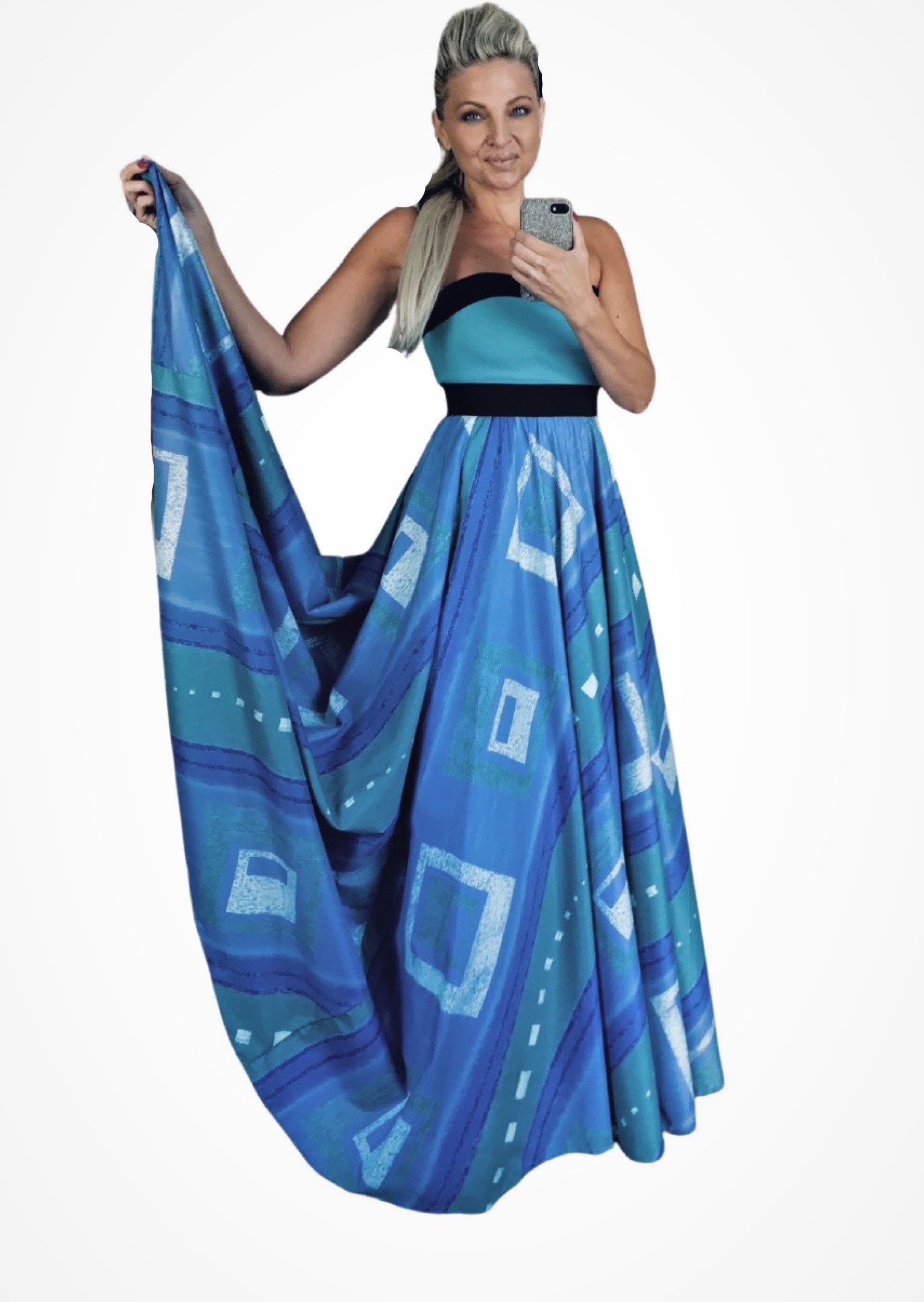 Dlouhé letní šaty - BOROS DR-L-BG 01